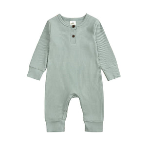 Solid Color Baby Clothes Girl Rompers Fashion Baby Boy Clothes Cotton Long Sleeve Toddler Romper Infant Clothes 0-24 Months