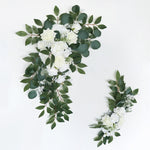 Artificial White Flowers Wedding Arch Backdrop Decor Flower Wall Door Threshold Flowers Wreath Living Room Party Pendant Garland