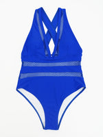 2023 New Sexy Mesh Patchwork Swimwear Women One Piece Swimsuit Female Push Up Monokini Bathers Bathing Suit Beachwear Swim Lady