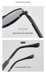 Retro Round Sunglasses Men Women Brand Designer Punk Style Windproof Metal Frame Vintage Sun Glasses Oculos De Sol