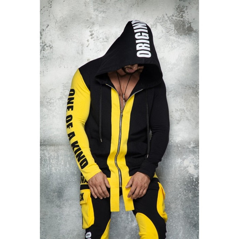 ZOGAA Hip Hop Men&#39;s Cool Hoodies Set 2 Piece Sweatsuit  Hooded Jacket and Pants Jogging Suit Tracksuits