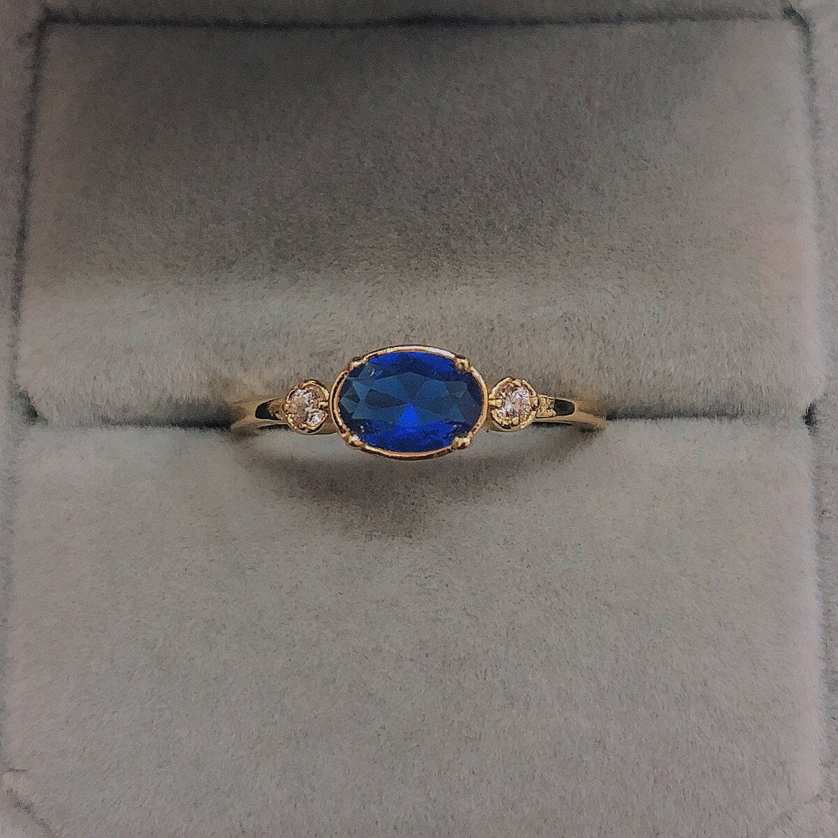 Wedding Dating Ring For Women Simple Solitaire Ring With Oval Candy Stone Zircon Gold Color Engagement Gift Fashion Jewelry R865