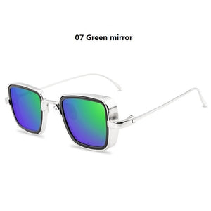 New Vintage Metal Steampunk Sunglasses Men Women Square Sun Glasses For Men Women Stylish Retro Brand Shades Male Female UV400