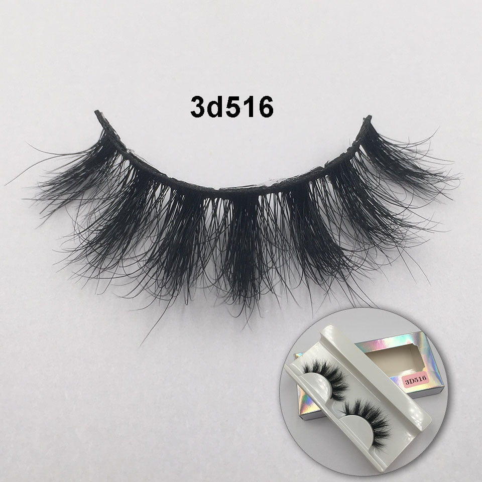 RED SIREN Fluffy Mink Lashes Short Messy Wispy Natural Eyelashes 10mm-18mm Hamdmade Real 3D Mink Eyelashes Makeup False Lashes