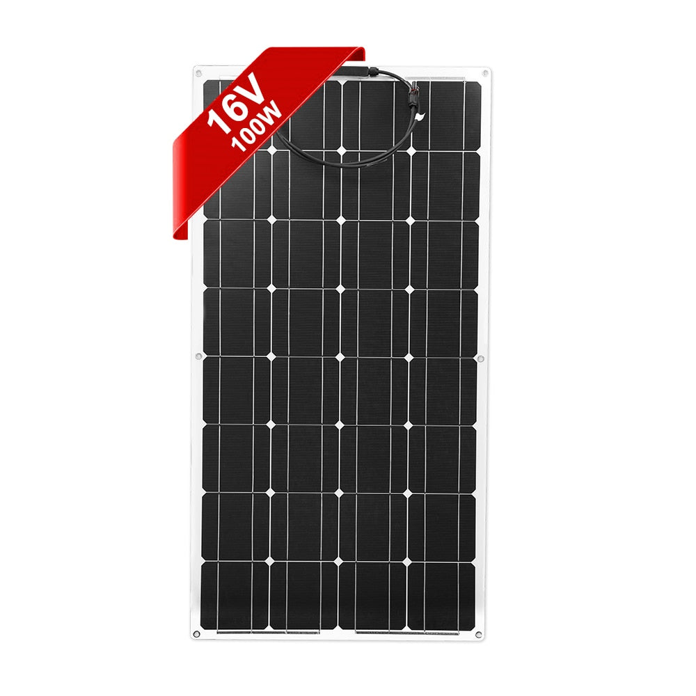 Dokio 18V/16V 100W 200W Flexible Monocrystalline Solar Panel Charge 12V Battery For Car/Boat/ Home Waterproof Solar Panel China