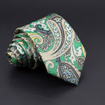 Novelty Ties Men&#39;s Formal 7cm Soft Silk Necktie Paisley Floral Dots Business Wedding Neck Tie Gravatas Daily Wear Accessory Gift