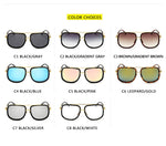 New Fashion Big Frame Sunglasses Men Square  Metal Sun Glasses Women Retro Sun Glasses Vintage High Quality Gafas Oculos De Sol