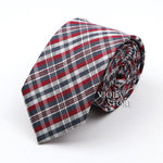 Classic Plaid Polyester Necktie 7cm Fashion Young Male Office Tie Party Daily Casual Suit Striped Cravat Top Men Gift Accessory