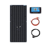 2x120W Solar Panel Kit 12V 24V Battery Charge Monocrystalline Cells Flexible PV Panels Solar Energy System For Car RV Boat Home