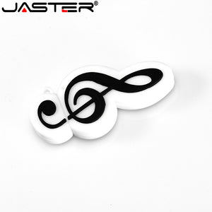 JASTER Music note pen drive  musical instrument usb flash drive pendrive 4GB 8GB 16GB 32GB cartoon memory stick U disk gift