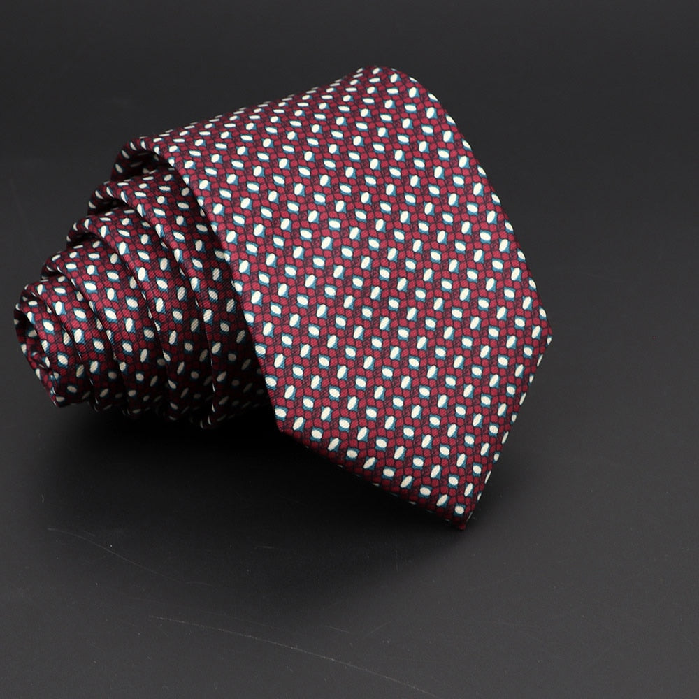 Novelty Ties Men&#39;s Formal 7cm Soft Silk Necktie Paisley Floral Dots Business Wedding Neck Tie Gravatas Daily Wear Accessory Gift