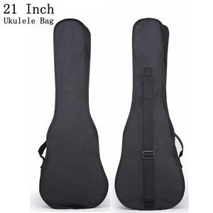 Portable Durable 21 Inch Black Ukulele Bag Soft Case Monolayer Bag Single Shoulder Backpack Padded  Musical Instrument
