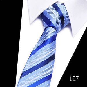 Classic 7cm Ties for Man Silk Tie Luxury Striped Plaid Checks Business Neck Tie for Men Suit Cravat Wedding Party Neckties