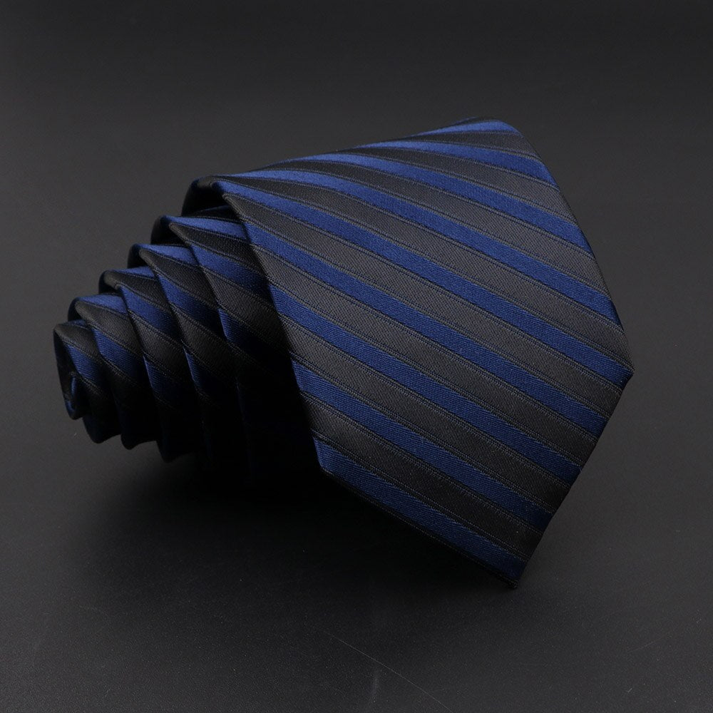 Fashion Men&#39;s Classic Stripe Ties Wedding Business Neckties Jacquard Narrow Tie Party Formal Suit Shirt Gravatas Accessory Gift