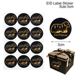 60/120pcs Ramadan EID Mubarak Decorations Paper Sticker Gift Lable Seal Sticker Islamic Muslim Eid al-fitr Decoration Supplies