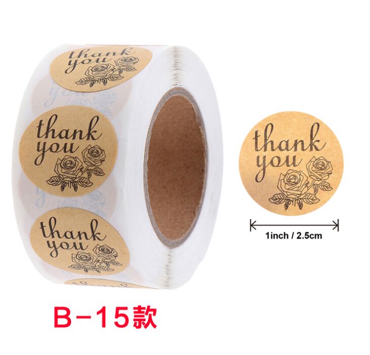 500pcs Party Round Thank You Stickers Envelope Seal Labels Gift Packaging decor Birthday Party Scrapbooking Stationery Sticker