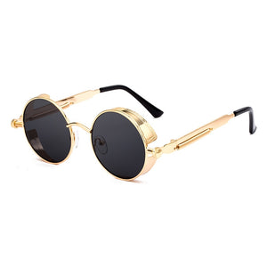 2022 Retro Steampunk Sunglasses Men Women Luxury Brand  Vintage Round Sun Glasses Metal Glasses Fashion Driving Goggle UV400