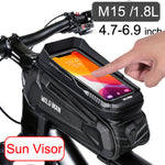 WILD MAN Bike Bag 1.8L Frame Front Tube Cycling Bag Bicycle Waterproof Phone Case Holder 7 Inches Touchscreen Bag Accessories
