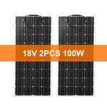 Dokio 18V/16V 100W 200W Flexible Monocrystalline Solar Panel Charge 12V Battery For Car/Boat/ Home Waterproof Solar Panel China