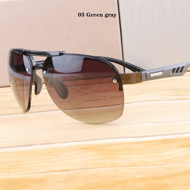 Classic Gradient Lens Sunglasses Men Women Luxury Driving Pilot Sunglasses Fashion Rimless Sun Glasses Female Male Eyewear UV400