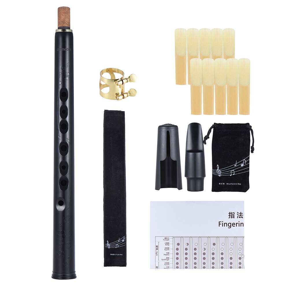 Black Saxophone Set Pocket Sax Mini Portable Saxophone Little Saxophone With Sax Reeds Carrying Bag Tooth Pastes for Beginners