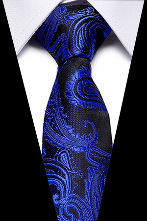 Luxury Wedding Ties 7.5cm Men&#39;s Classic Tie Silk Jacquard Woven Tie Set Business Necktie Accessories Men Necktie