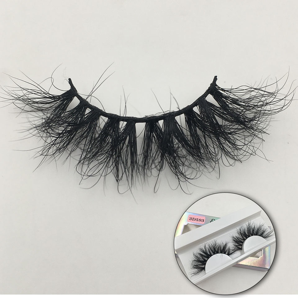 RED SIREN Fluffy Mink Lashes Short Messy Wispy Natural Eyelashes 10mm-18mm Hamdmade Real 3D Mink Eyelashes Makeup False Lashes