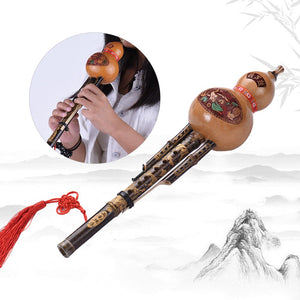 C Key Hulusi Traditional Chinese Handmade Flute Gourd Cucurbit Flute Ethnic Musical Woodwind Instrument