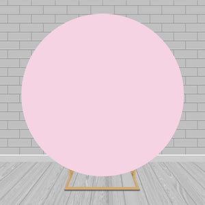 Round Backdrop Circle Background Covers White Pink Blue Black Solid Color Party Birthday Baby Shower Decoration Photo Studio