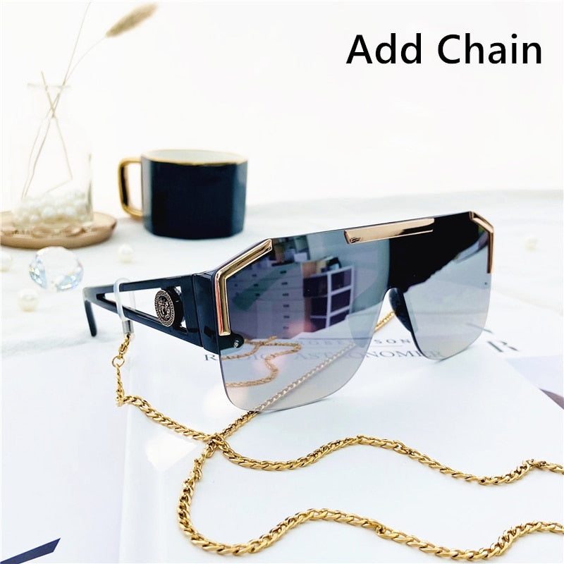 2021 New Fashion Big Square Sunglasses Men Style Gradient Trendy Driving Retro Brand Design Sun Glasses UV400 Wholesale Dropship