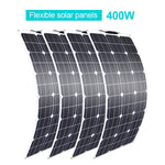 Flexible Solar Panel 100w 200w 300w 400w 500w 600w 1000w for RV Boat Car Home 12V 24V Battery Charger