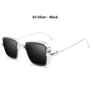 New Vintage Metal Steampunk Sunglasses Men Women Square Sun Glasses For Men Women Stylish Retro Brand Shades Male Female UV400