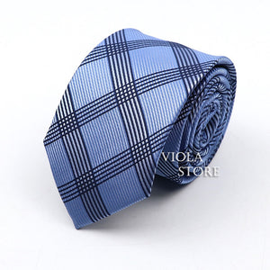 Classic Plaid Polyester Necktie 7cm Fashion Young Male Office Tie Party Daily Casual Suit Striped Cravat Top Men Gift Accessory