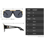 2021 New Fashion Big Square Sunglasses Men Style Gradient Trendy Driving Retro Brand Design Sun Glasses UV400 Wholesale Dropship