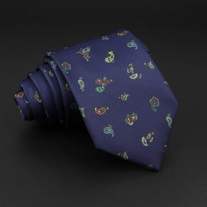 Novelty Ties Men&#39;s Formal 7cm Soft Silk Necktie Paisley Floral Dots Business Wedding Neck Tie Gravatas Daily Wear Accessory Gift