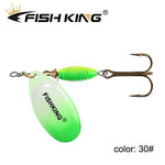 FISH KING New Metal Fishing Lure 4g 4.8g 7g 10g 14g Spinner Bait High Quality Hard Baits Treble Hook Fishing Tackle For Pike