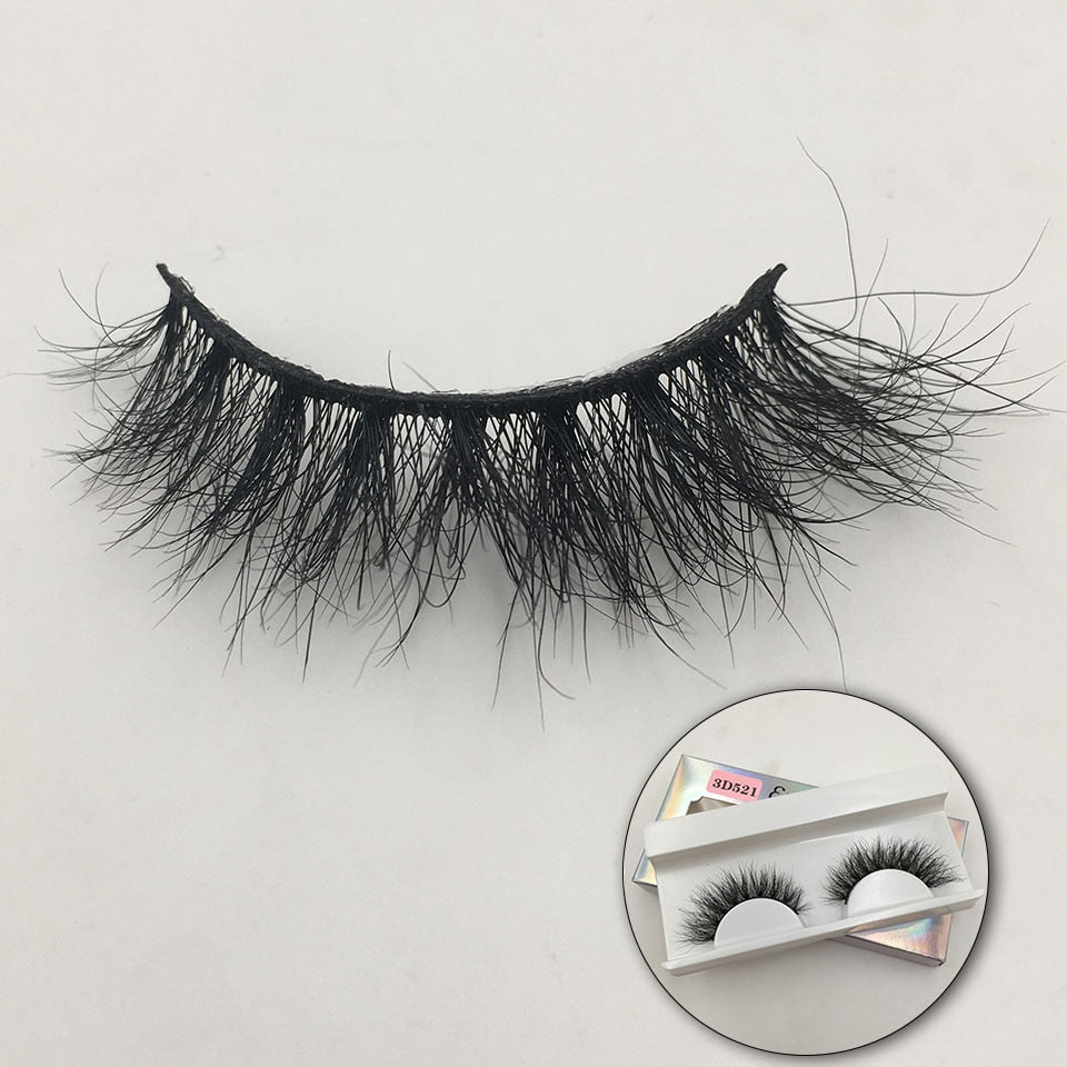 RED SIREN Fluffy Mink Lashes Short Messy Wispy Natural Eyelashes 10mm-18mm Hamdmade Real 3D Mink Eyelashes Makeup False Lashes