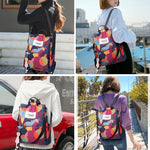 Dropship Waterproof Nylon Women Backpack Fashion Anti-Theft Women Backpack Print School Bag High Quality Large Capacity Backpack