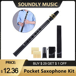 Black Saxophone Set Pocket Sax Mini Portable Saxophone Little Saxophone With Sax Reeds Carrying Bag Tooth Pastes for Beginners