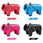 Warm Dog Clothes With Harness Winter Thick Dog Clothing Jacket Waterproof Pet Coat For Small Medium Dogs Soft Pets Jumpsuit