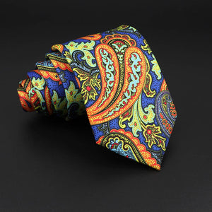 Novelty Ties Men&#39;s Formal 7cm Soft Silk Necktie Paisley Floral Dots Business Wedding Neck Tie Gravatas Daily Wear Accessory Gift