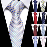 Luxury Wedding Ties 7.5cm Men&#39;s Classic Tie Silk Jacquard Woven Tie Set Business Necktie Accessories Men Necktie