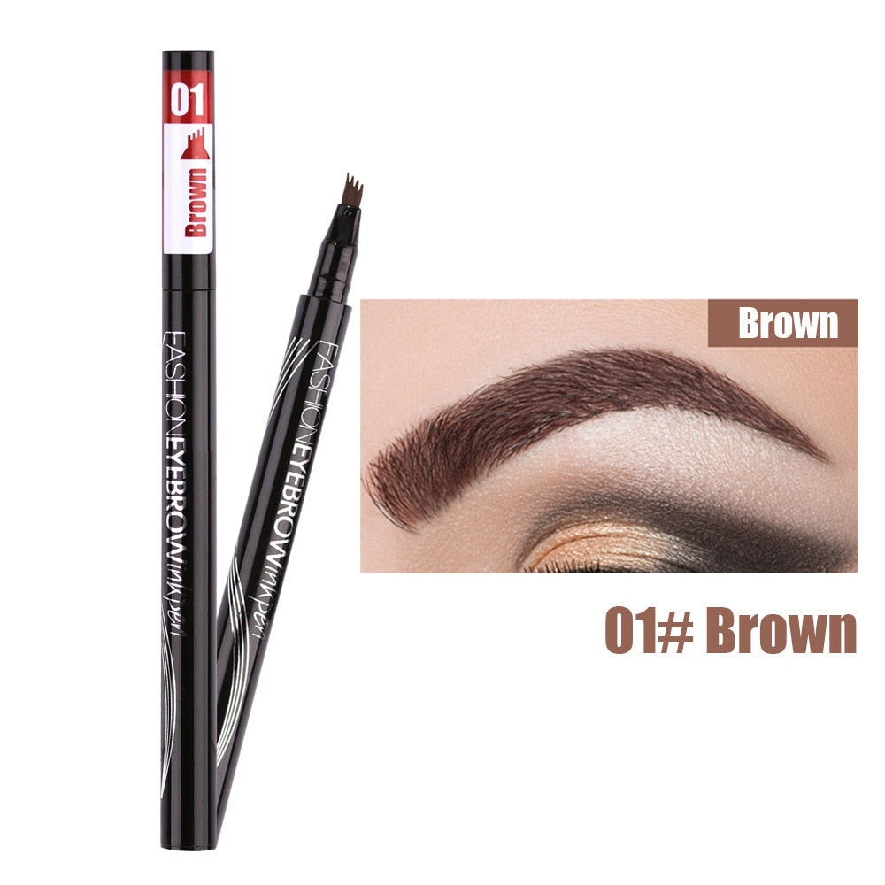 4D Imitation Ecological Eyebrows Pen Natural Waterproof Lasting 4D Hair-like Eyebrow Tattoo Pen Fine Sketch Liquid Lazy Eye Brow