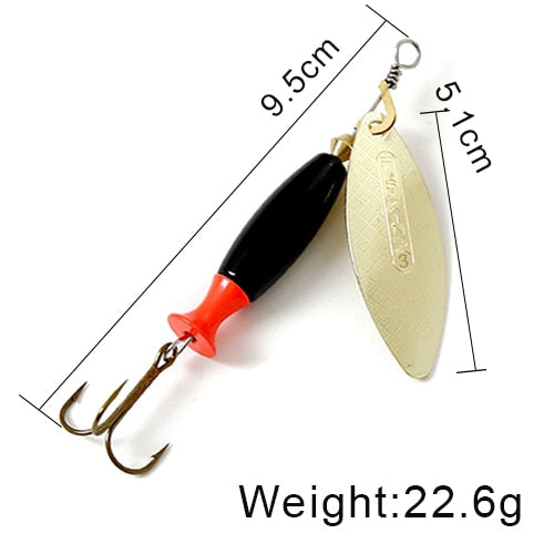 FISH KING Spinner Lure Bait Long Cast 18g 24g Spoon Lures pike Metal Fishing Lure Bass Hard Bait With Hooks