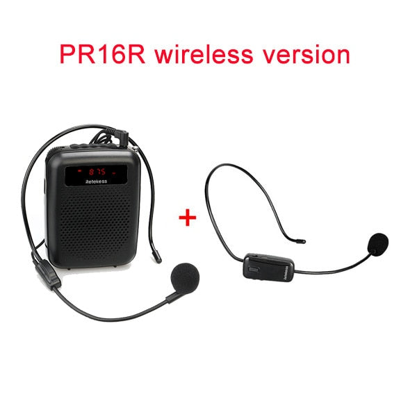 RETEKESS PR16R Megaphone Portable Voice Amplifier Microphone Speaker 12W FM Recording Mp3 Player FM Radio Tour Guide Teaching