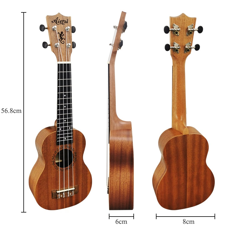 Aiersi full pack 21 inch ukelele mahogany Soprano ukulele guitar musical gifts instrument 4 string Hawaiian mini guitarra