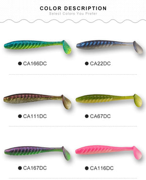 KESFISHING Pesca Fishing Lure Ripple Shad 4 inch4.7g 5 inch9g Isca Artificial Silicone Bait Shrimp Smell Add Salt Free shipping