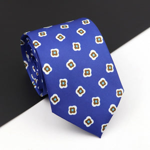 Novelty Ties Men&#39;s Formal 7cm Soft Silk Necktie Paisley Floral Dots Business Wedding Neck Tie Gravatas Daily Wear Accessory Gift