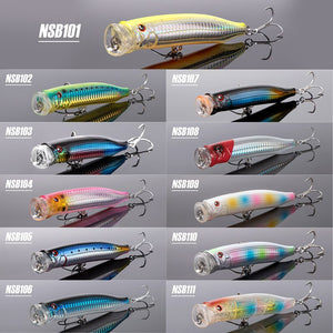 Noeby Feed Popper Spinning Fishing Lure Topwater 100mm20g 120mm29g 150mm55g  Artificial Hard Bait for Pike Tuna Fishing Lures