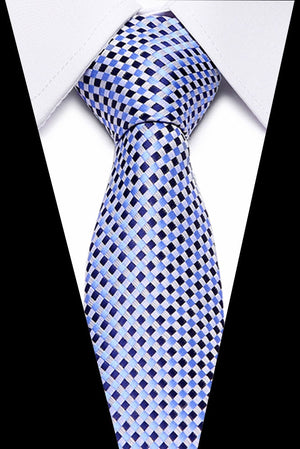 Luxury Wedding Ties 7.5cm Men&#39;s Classic Tie Silk Jacquard Woven Tie Set Business Necktie Accessories Men Necktie